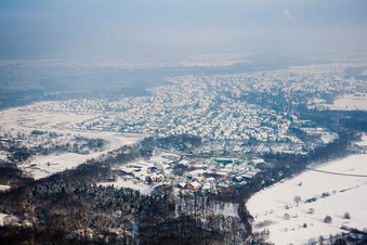 Vue aérienne de Du nord à Wörth am Rhein dans le département Rhénanie-Palatinat, Allemagne