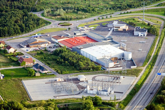 Vue oblique de Seltz dans le département Bas Rhin, France