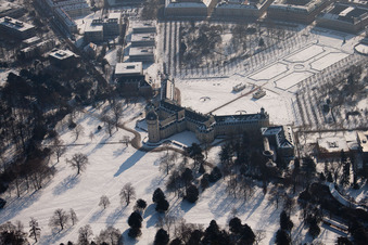 Vue oblique de Verrouillage à le quartier Innenstadt-West in Karlsruhe dans le département Bade-Wurtemberg, Allemagne
