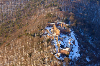 Vue aérienne de Madenburg à Eschbach dans le département Rhénanie-Palatinat, Allemagne