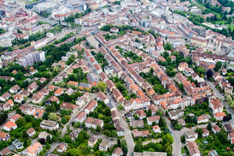 Vue aérienne de Quartier Südweststadt in Pforzheim dans le département Bade-Wurtemberg, Allemagne