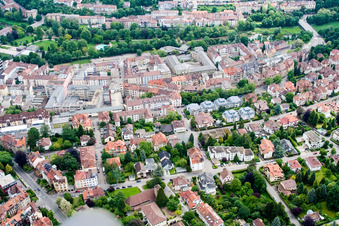 Vue aérienne de Quartier Südweststadt in Pforzheim dans le département Bade-Wurtemberg, Allemagne