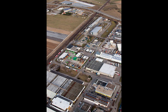 Vue aérienne de Nouvelle académie des pompiers à Bruchsal dans le département Bade-Wurtemberg, Allemagne
