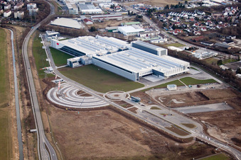 Vue aérienne de Nouveau bâtiment de SEW-EURODRIVE GmbH à Bruchsal dans le département Bade-Wurtemberg, Allemagne