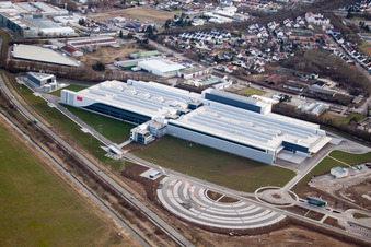 Photographie aérienne de Nouveau bâtiment de SEW-EURODRIVE GmbH à Bruchsal dans le département Bade-Wurtemberg, Allemagne