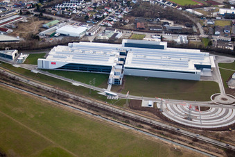 Vue oblique de SEW Eurodrive à Bruchsal dans le département Bade-Wurtemberg, Allemagne