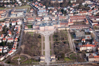 Vue aérienne de Parc du Château à Bruchsal dans le département Bade-Wurtemberg, Allemagne