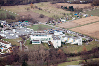 Vue aérienne de Clinique Reh Sigmund Weil à le quartier Bad Mingolsheim in Bad Schönborn dans le département Bade-Wurtemberg, Allemagne