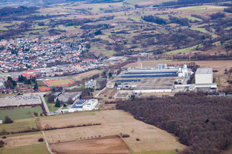 Vue aérienne de Expédition Bader à Östringen dans le département Bade-Wurtemberg, Allemagne