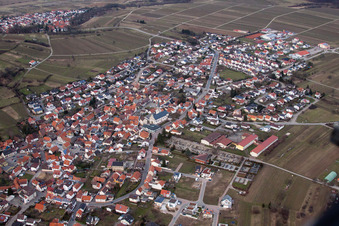 Enregistrement par drone de Malsch dans le département Bade-Wurtemberg, Allemagne