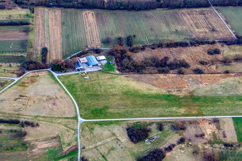 Vue aérienne de Aérodrome de vol à voile Malsch à Malsch dans le département Bade-Wurtemberg, Allemagne