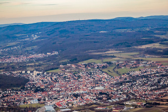 Vue aérienne de Du sud à Wiesloch dans le département Bade-Wurtemberg, Allemagne