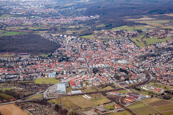 Vue aérienne de Du sud à Wiesloch dans le département Bade-Wurtemberg, Allemagne