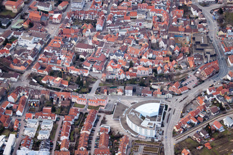 Vue aérienne de Ringstrasse, Palatine Congress Best Western Hotel à Wiesloch dans le département Bade-Wurtemberg, Allemagne