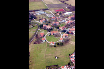 Photographie aérienne de Terrain de la clinique du Centre psychiatrique de Bade-du-Nord à le quartier Altwiesloch in Wiesloch dans le département Bade-Wurtemberg, Allemagne