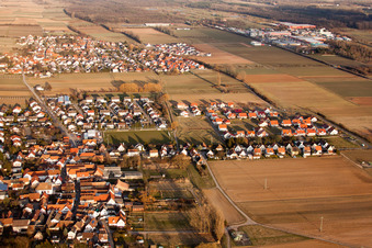 Vue aérienne de Nouvelle zone de développement Friedrich-Kreutz-Ring à le quartier Dammheim in Landau in der Pfalz dans le département Rhénanie-Palatinat, Allemagne