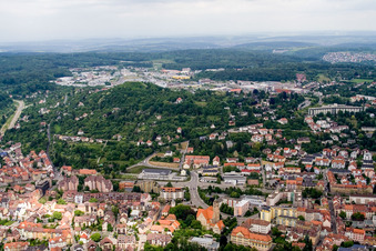 Vue aérienne de Quartier Brötzingen in Pforzheim dans le département Bade-Wurtemberg, Allemagne