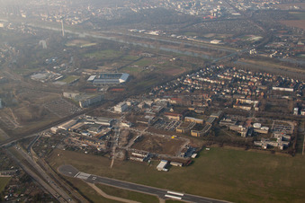 Vue aérienne de Projet EASTSITE de BAU Bauträgergesellschaft mbH à le quartier Neuostheim in Mannheim dans le département Bade-Wurtemberg, Allemagne