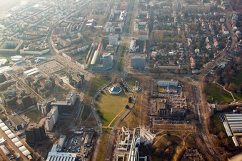 Vue aérienne de Planétarium à le quartier Schwetzingerstadt in Mannheim dans le département Bade-Wurtemberg, Allemagne