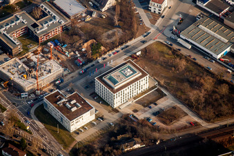 Vue aérienne de Résidence étudiante Eastsite à le quartier Neuostheim in Mannheim dans le département Bade-Wurtemberg, Allemagne
