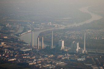 Vue aérienne de GKM à le quartier Neckarau in Mannheim dans le département Bade-Wurtemberg, Allemagne