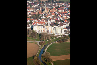 Vue aérienne de Quartier de Rheinau à Brühl dans le département Bade-Wurtemberg, Allemagne