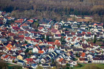 Photographie aérienne de De l'est à le quartier Neuburgweier in Rheinstetten dans le département Bade-Wurtemberg, Allemagne
