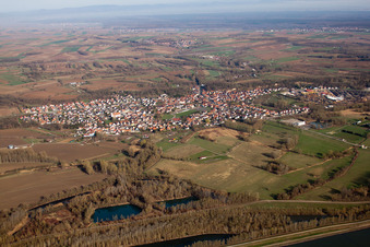 Mothern dans le département Bas Rhin, France vue d'en haut