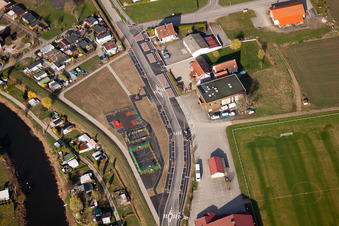 Vue oblique de Munchhausen dans le département Bas Rhin, France
