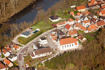 Munchhausen dans le département Bas Rhin, France depuis l'avion
