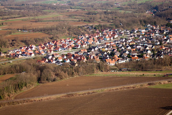 Mothern dans le département Bas Rhin, France depuis l'avion