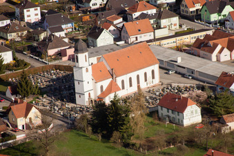 Vue oblique de Mothern dans le département Bas Rhin, France