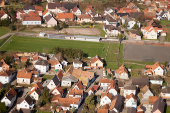 Mothern dans le département Bas Rhin, France depuis l'avion