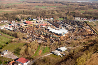 Enregistrement par drone de Mothern dans le département Bas Rhin, France