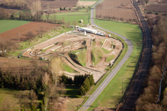 Mothern dans le département Bas Rhin, France du point de vue du drone