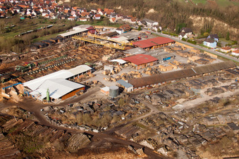Vue aérienne de Mothern dans le département Bas Rhin, France