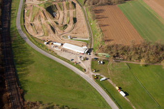 Mothern dans le département Bas Rhin, France depuis l'avion