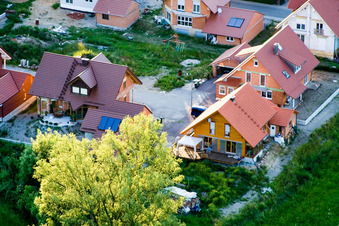 Vue aérienne de Je suis Ried à le quartier Büchelberg in Wörth am Rhein dans le département Rhénanie-Palatinat, Allemagne