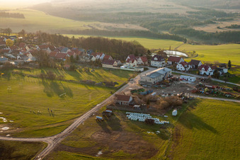 Vue aérienne de Aire de jeux à le quartier Gossel in Geratal dans le département Thuringe, Allemagne