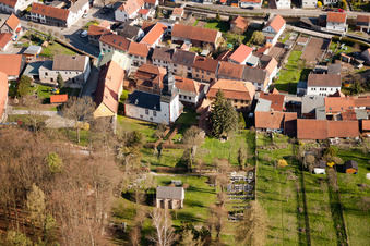 Vue aérienne de Structure du pont ferroviaire pour le tracé des voies ferrées en Angelroda à le quartier Angelroda in Martinroda dans le département Thuringe, Allemagne
