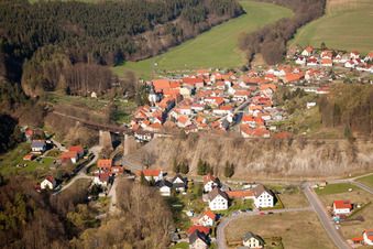 Vue aérienne de Quartier Angelroda in Martinroda dans le département Thuringe, Allemagne