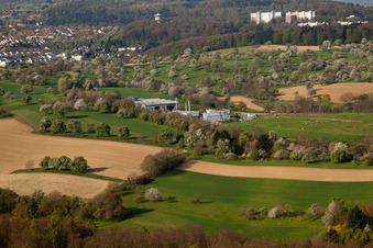 Vue aérienne de Incinération des déchets à le quartier Durlach in Karlsruhe dans le département Bade-Wurtemberg, Allemagne