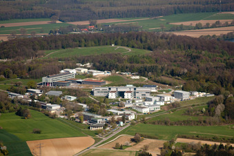Vue aérienne de Pfinztal, Institut Fraunhofer de technologie chimique (ICT) à le quartier Grötzingen in Karlsruhe dans le département Bade-Wurtemberg, Allemagne