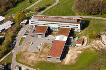 Pfinztal, Institut Fraunhofer de technologie chimique (ICT) à le quartier Grötzingen in Karlsruhe dans le département Bade-Wurtemberg, Allemagne vue d'en haut