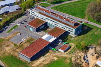 Vue d'oiseau de Pfinztal, Institut Fraunhofer de technologie chimique (ICT) à le quartier Grötzingen in Karlsruhe dans le département Bade-Wurtemberg, Allemagne