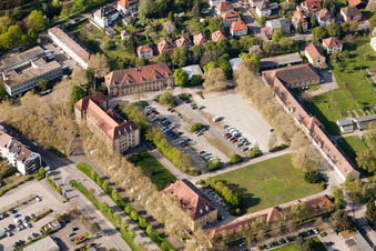 Vue aérienne de Funkterstr à le quartier Durlach in Karlsruhe dans le département Bade-Wurtemberg, Allemagne