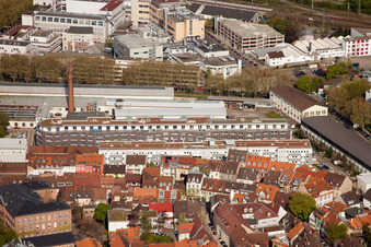 À la fonderie à le quartier Durlach in Karlsruhe dans le département Bade-Wurtemberg, Allemagne hors des airs