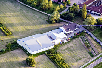 Vue aérienne de Hagenbacher Sportreff, salle de tennis à Hagenbach dans le département Rhénanie-Palatinat, Allemagne