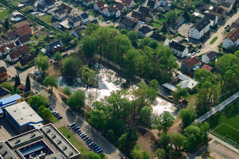 Vue aérienne de Réaménagement du « Parc culturel européen » de Schwanenweier à Kandel dans le département Rhénanie-Palatinat, Allemagne