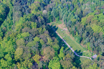 Vue aérienne de Club de tir à l'arc de Badallee à Kandel dans le département Rhénanie-Palatinat, Allemagne